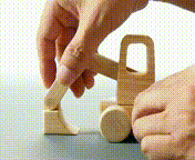 木の玩具はたらくのりものショベルカー