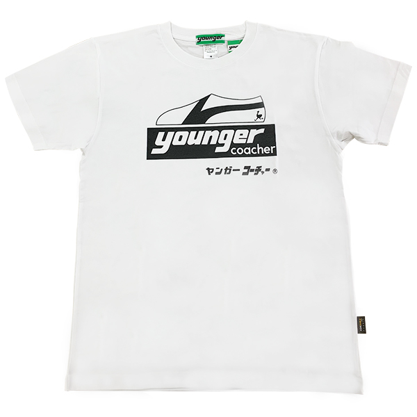 【公式ショップ限定】ヤンガー（Younger）コーチャーシルクプリントＴシャツ（ホワイト）【メール便可】