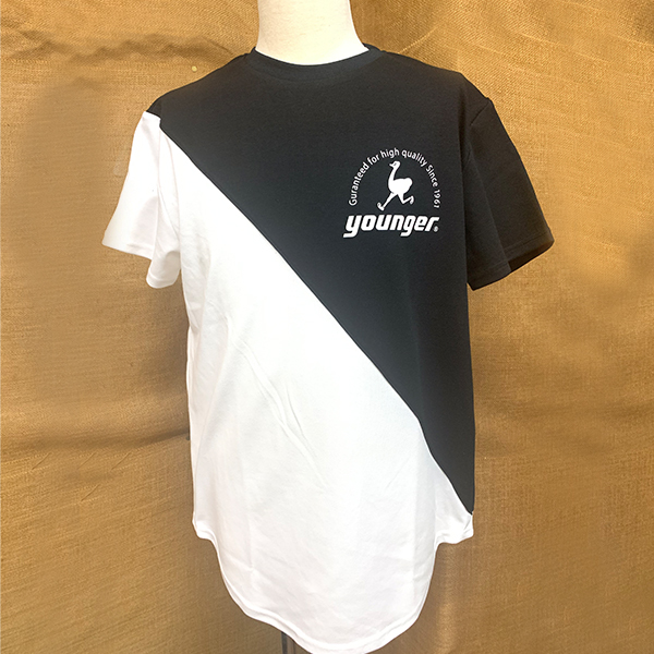 【公式ショップ限定】【数量限定】ヤンガー切替Ｔシャツ（ホワイトｘブラック）【メール便可】
