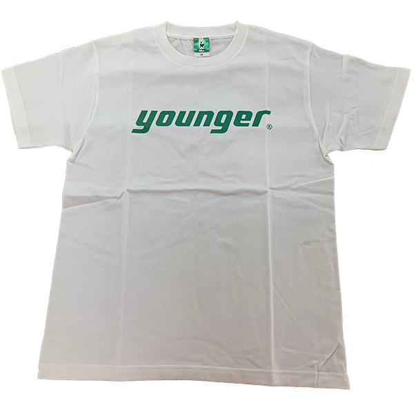 ヤンガー（Younger）ロゴTシャツC（ホワイトｘグリーン）【メール便可】【予約販売】