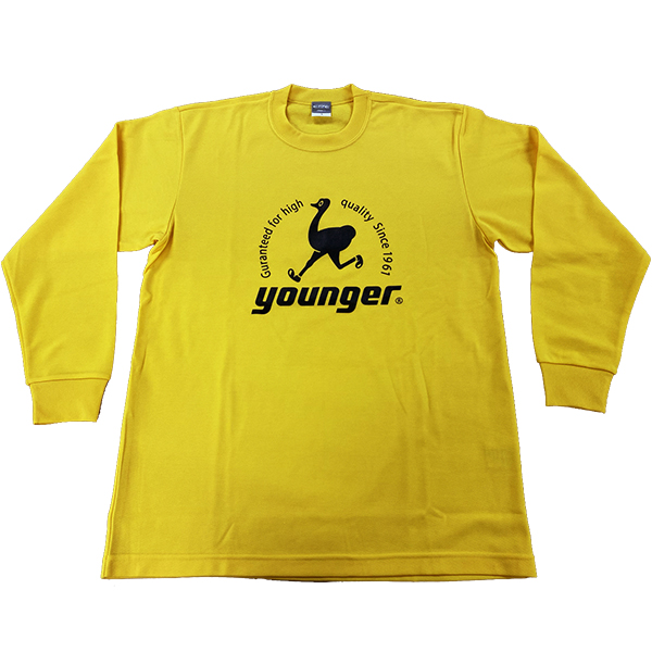 【数量限定】ヤンガー（Younger）ロゴ入り長袖Ｔシャツ（イエロー）【メール便可】