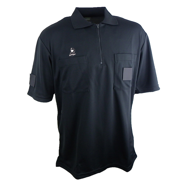 【日本製】ヤンガー（Younger）レフェリーポロ衿半袖シャツ（ブラック）【メール便可】【予約販売】