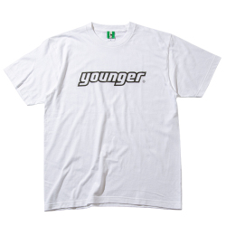 【公式ショップ限定】ヤンガー（Younger）ロゴＴシャツＡ(ホワイト×ブラック）【メール便可】