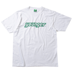 【公式ショップ限定】ヤンガー（Younger）ロゴＴシャツＡ（ホワイト×グリーン）【メール便可】