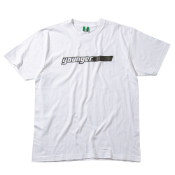 【公式ショップ限定】ヤンガー（Younger）ロゴＴシャツＢ(ホワイト×ブラック）【メール便可】
