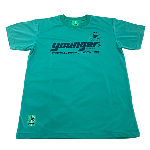 ヤンガー（Younger）ロゴ入りプラクティスTシャツ（グリーン×ブラック 