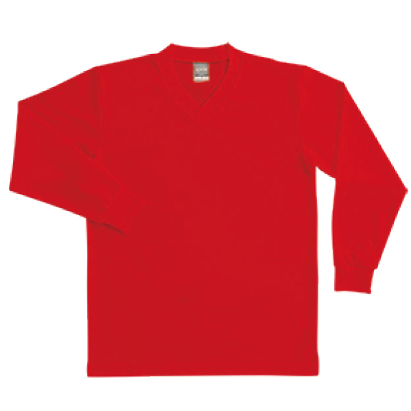 JPN長袖無地V首Tシャツ（レッド） | ヤンガー 公式オンラインショップ