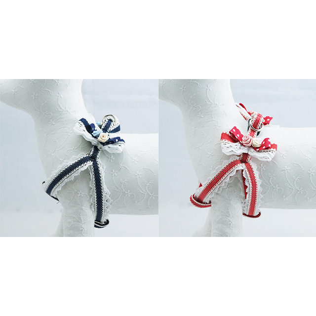 ルルドール デニムリボンハーネス 【Lulu doll 犬グッズ ハーネス