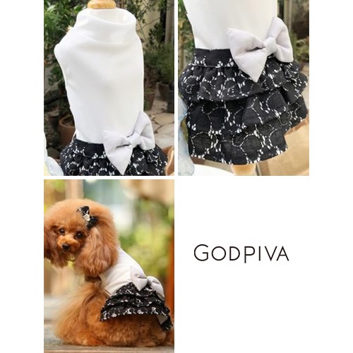 ゴッドピバ GodPiva COOL ガーリー レース ワンピース 【犬服 犬