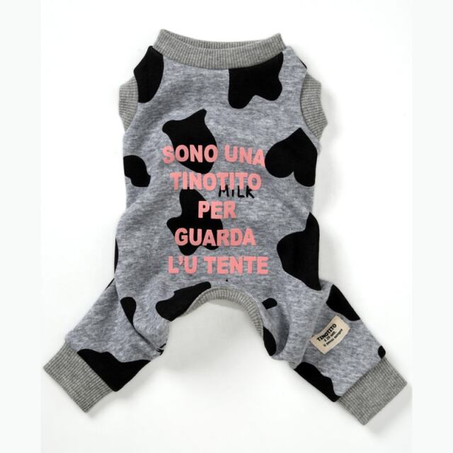 ティノティート Tinotito うし柄オールインワン 犬服 犬グッズ スタイリッシュ かわいい おしゃれ つなぎ アニマル