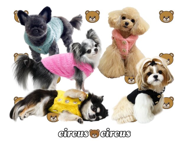 circus circus クマデザイン犬服 フリース素材 circus circus クマデザイン犬服 フリース素材（サーカス