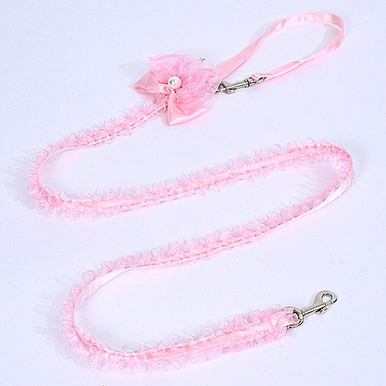 ルルドール オーガンジーパールハーネス・リード 【 Luludoll 犬グッズ