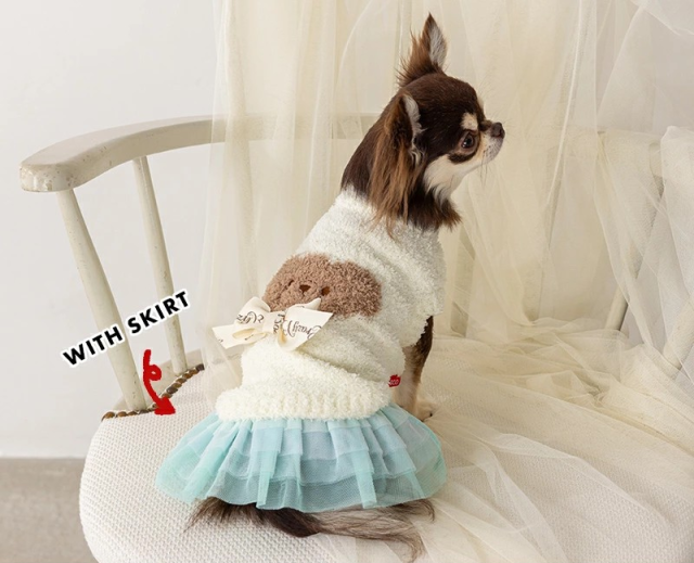 Crazy Boo くまさんマシュマロニット 【 クレイジーブー 犬 服 犬