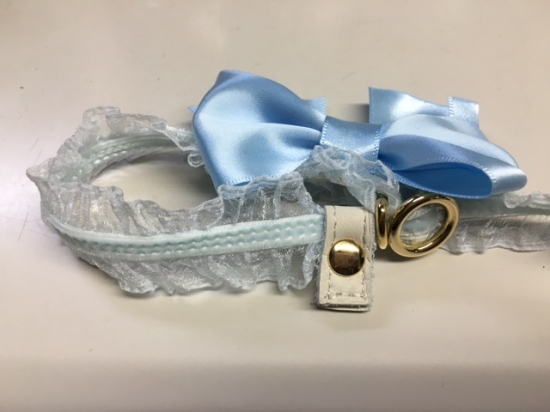 ミントタン 首輪とリードのセット ☆minttan☆ミントタン☆デニム