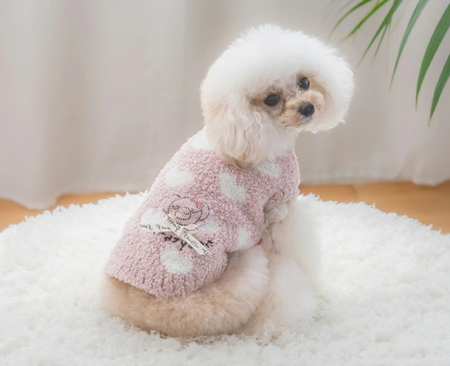 Crazy Boo マシュマロハートニット 【 クレイジーブー 犬 服 犬