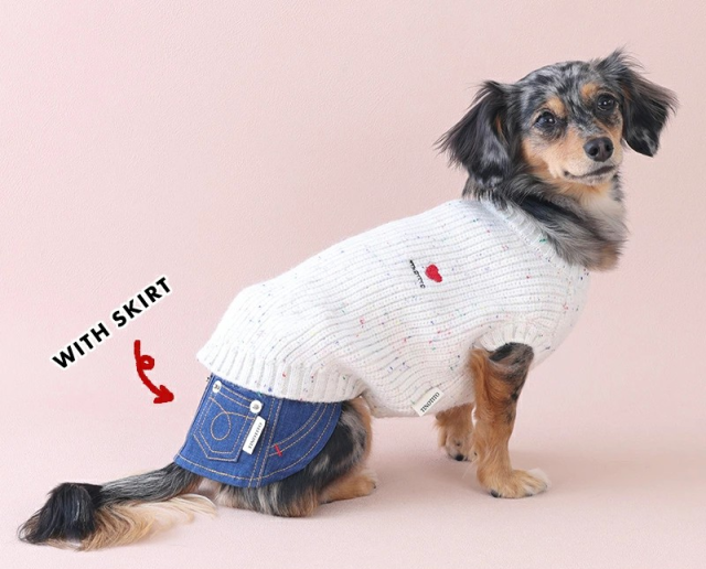 TINOTITO ワンポイントネップニット【 ティノティート 犬服 犬グッズ