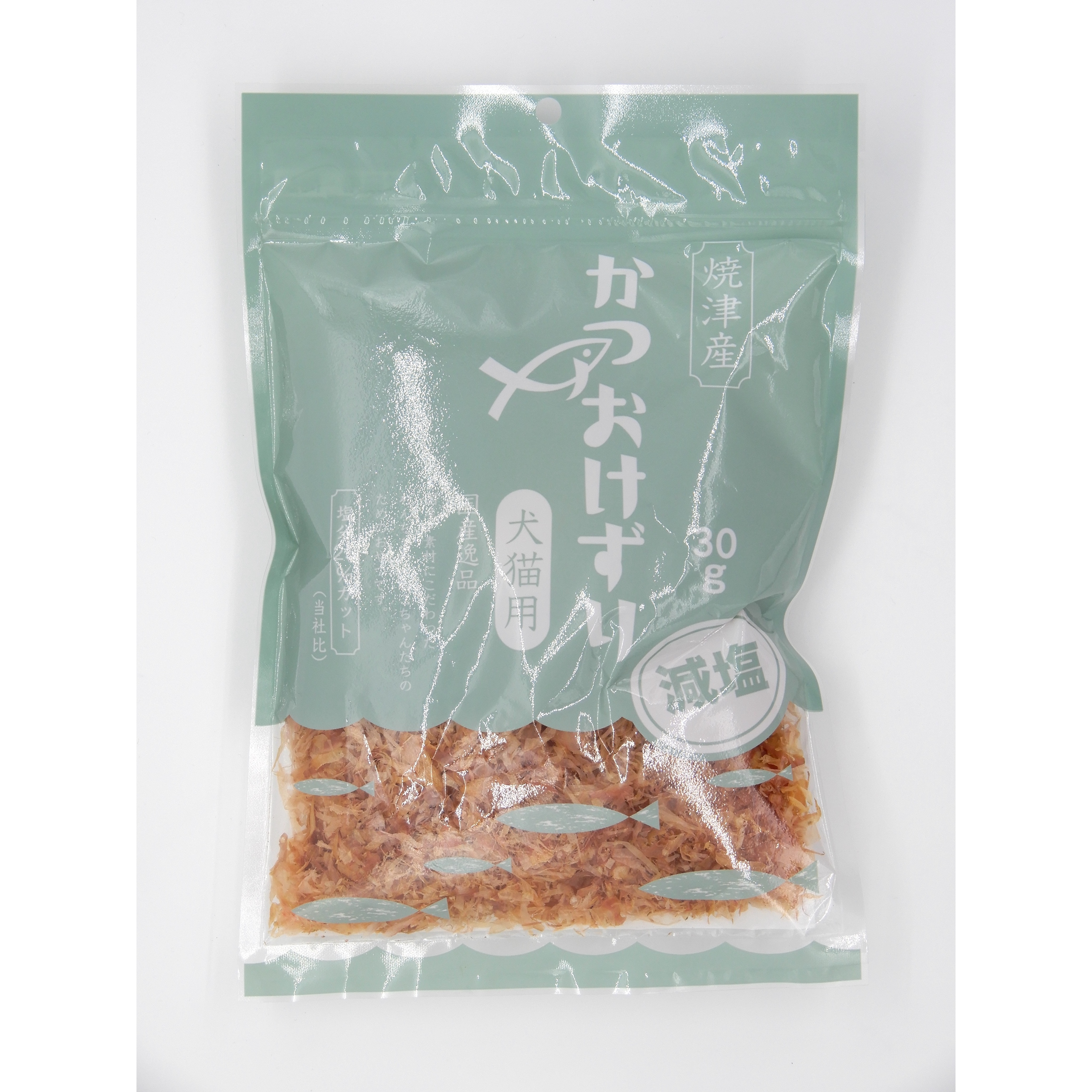 国産逸品　焼津産　かつおけす?り減塩　犬猫用　30g
