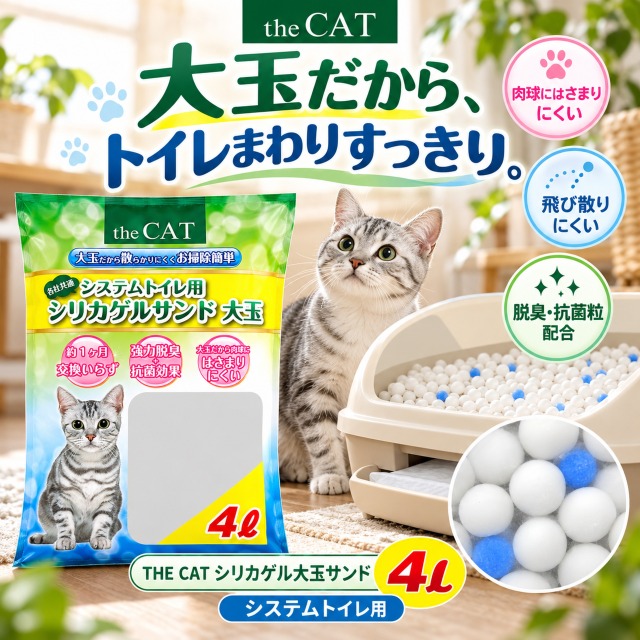【THECAT】シリカゲル大玉サンド 4L