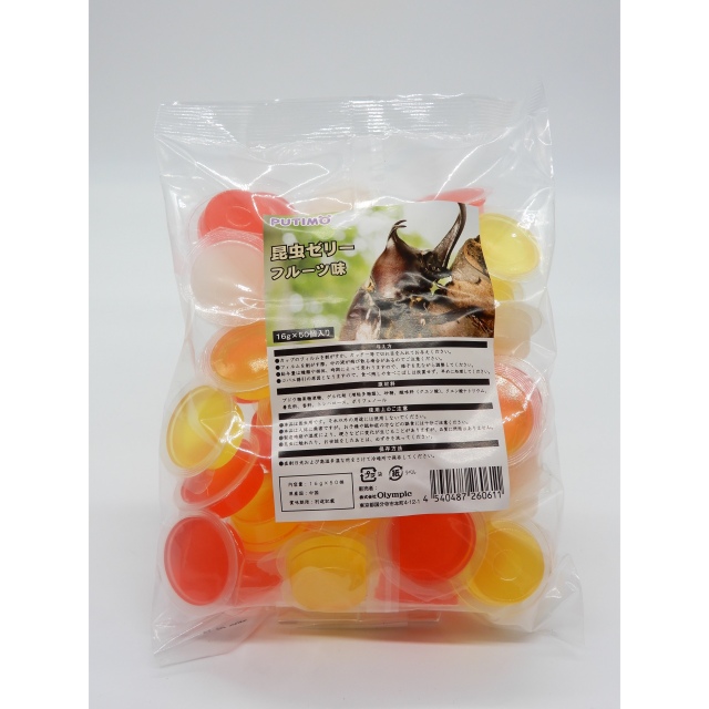 【PUTIMO】昆虫用ゼリー　フルーツ味 16g x 50個