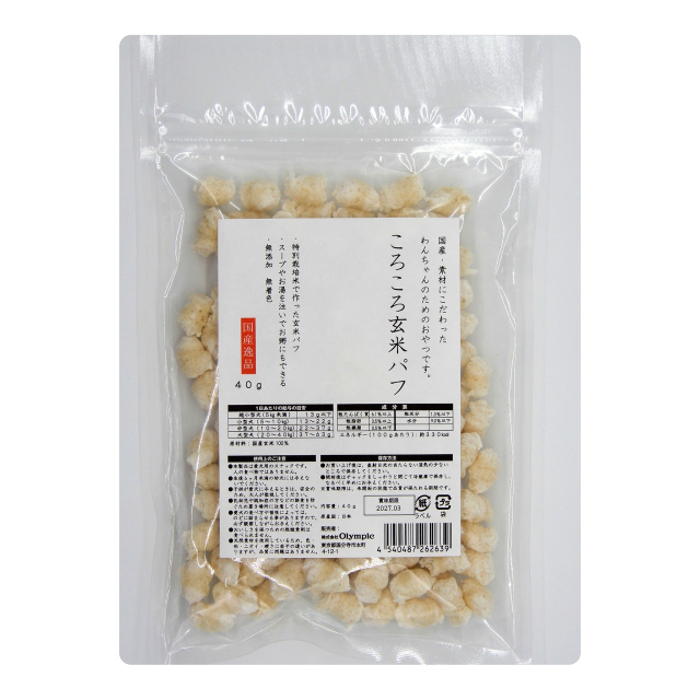 国産逸品　ころころ玄米パフ　40g