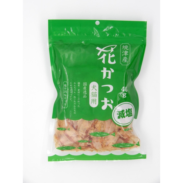 国産逸品　焼津産　花かつお減塩　犬猫用　40g