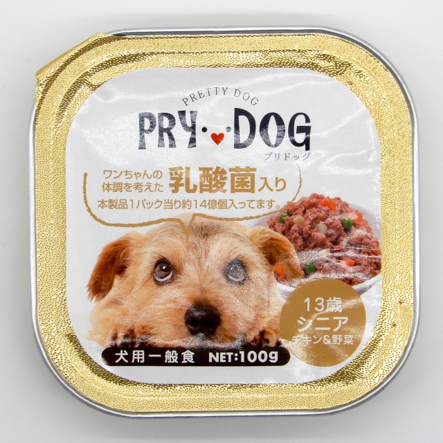 PRYDOG　トレー　乳酸菌入り13歳シニア　100g