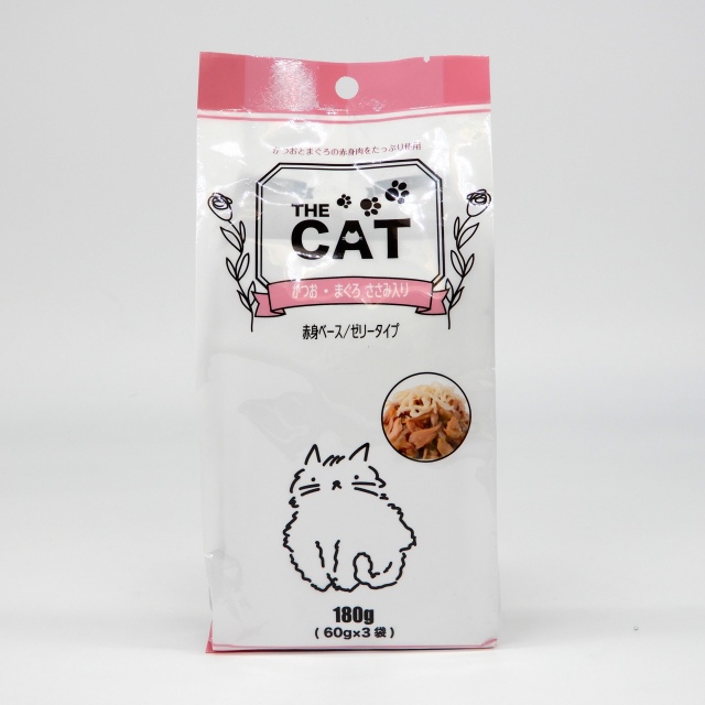 THECAT　ハ?ウチ　かつお・まぐろ　ささみ入り　60g x 3袋