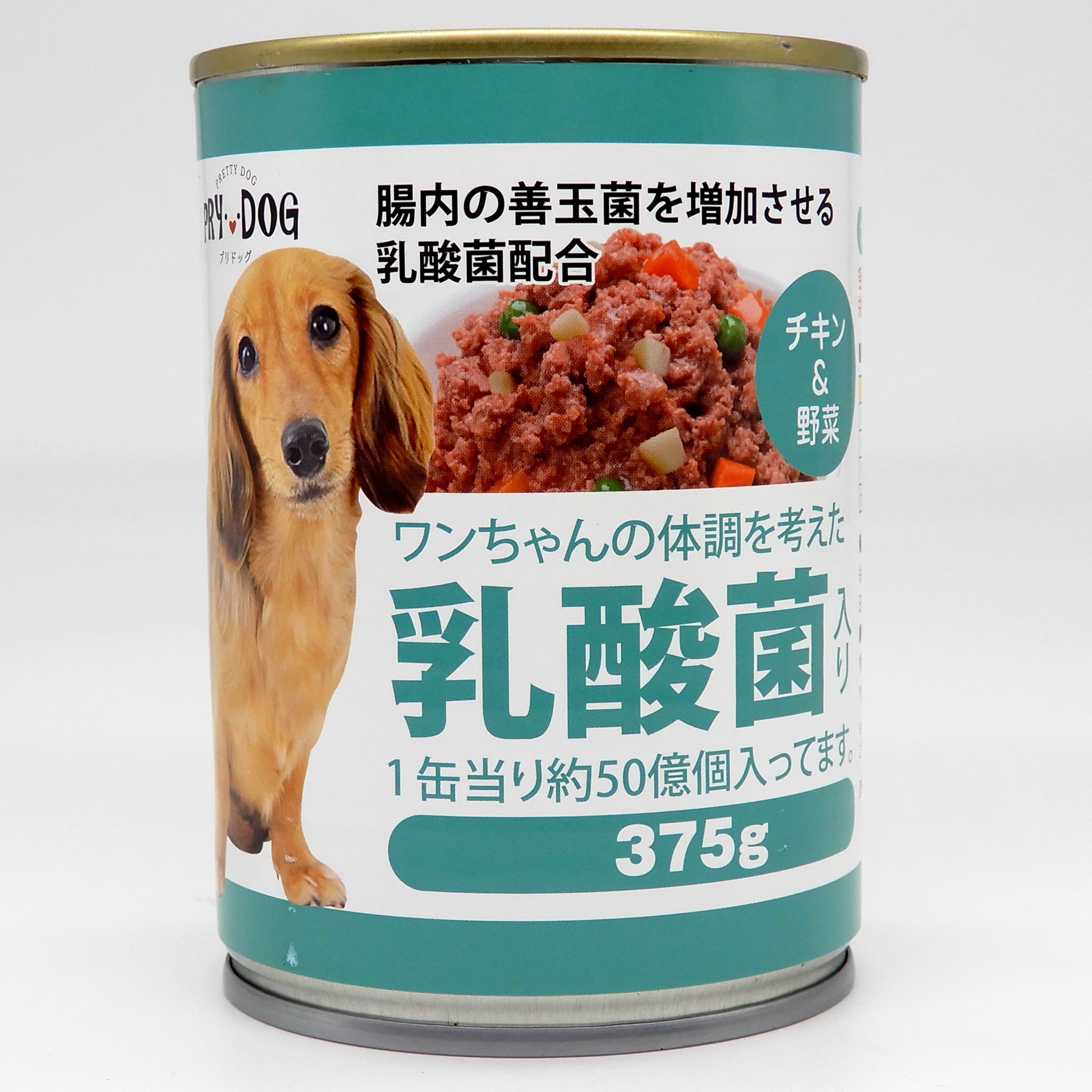 PRYDOG　缶　乳酸菌入りチキン＆野菜 　375g