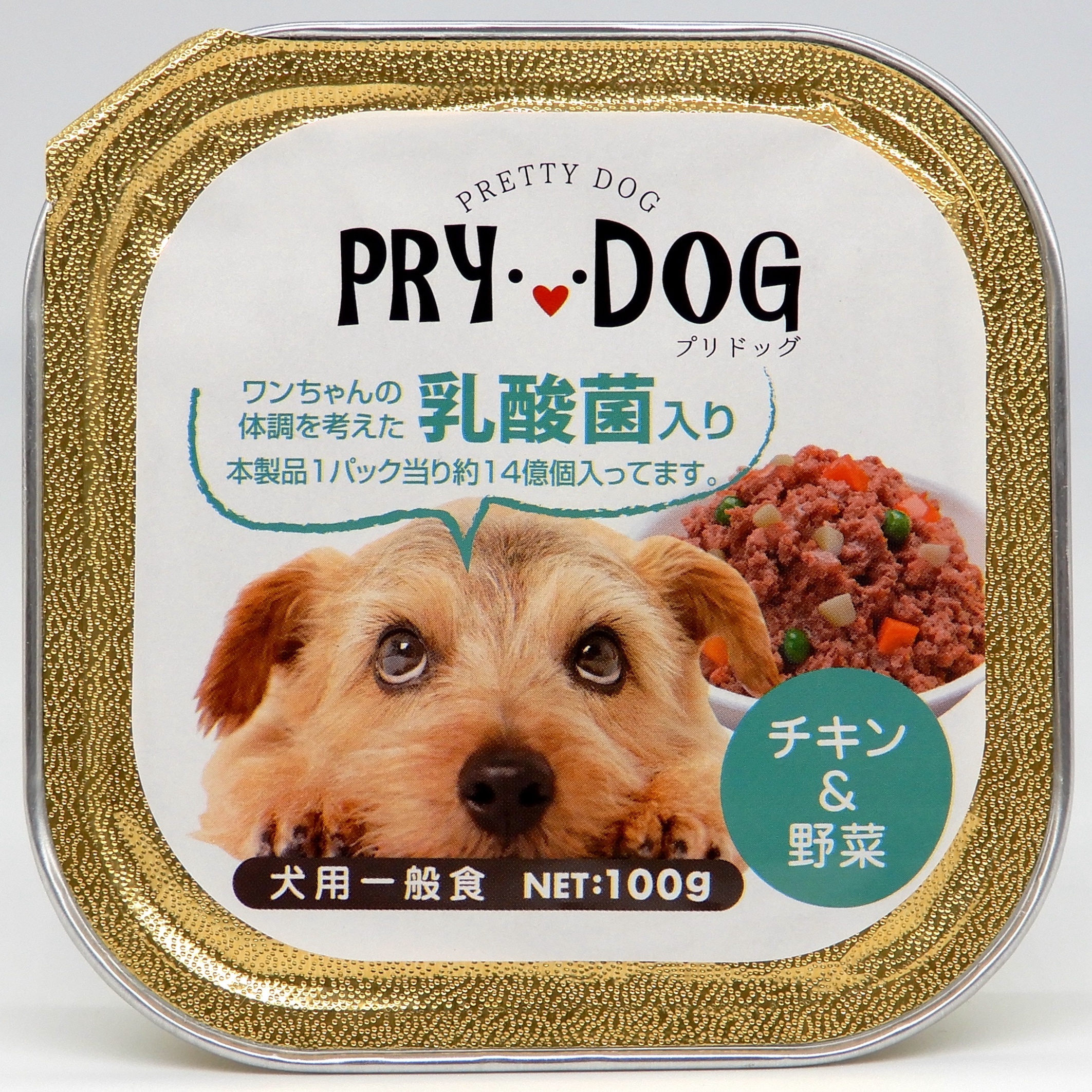 PRYDOG　トレー　乳酸菌入りチキン＆野菜　100g