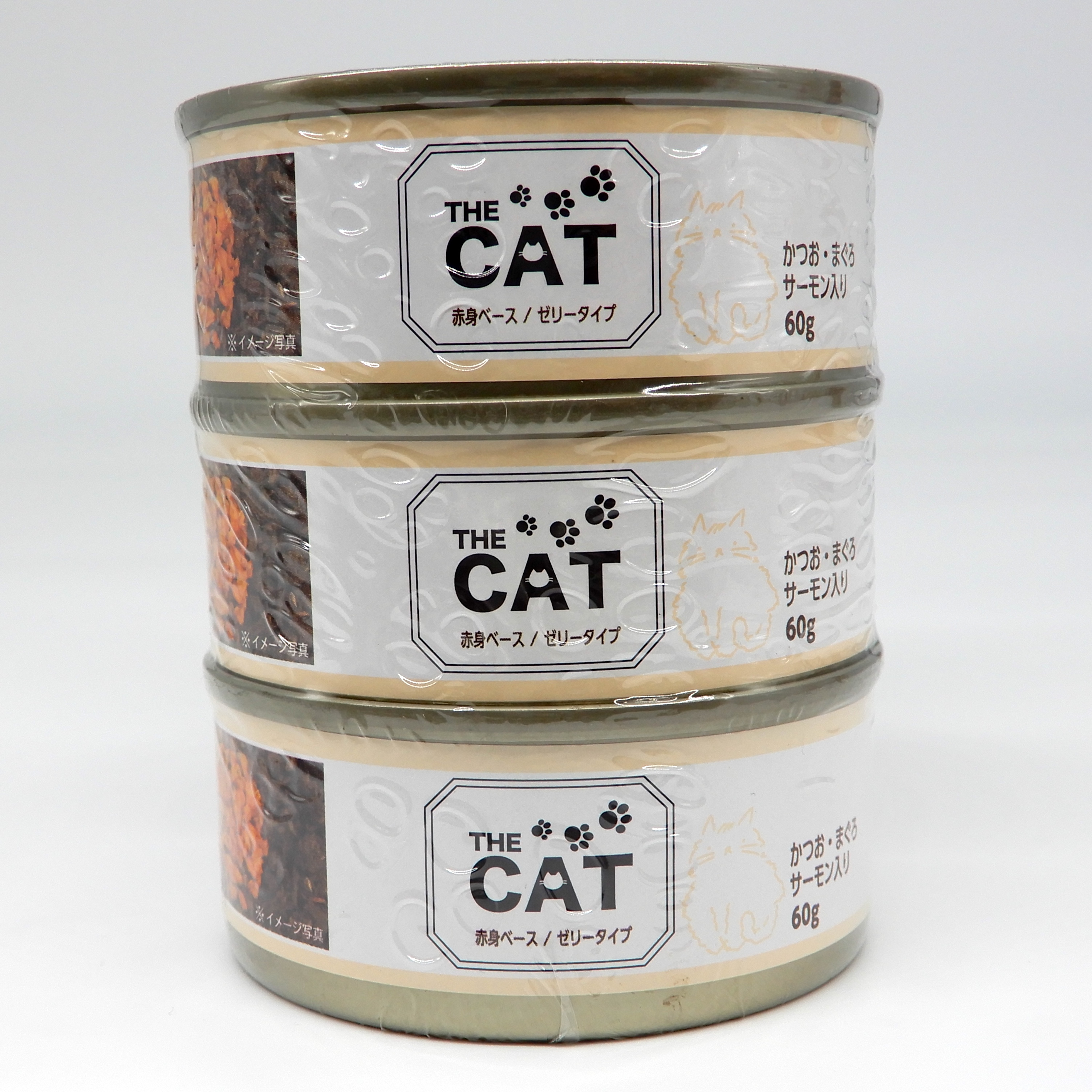 THECAT　ミニ缶　かつお・まく?ろ　サーモン入り　60g x 3缶