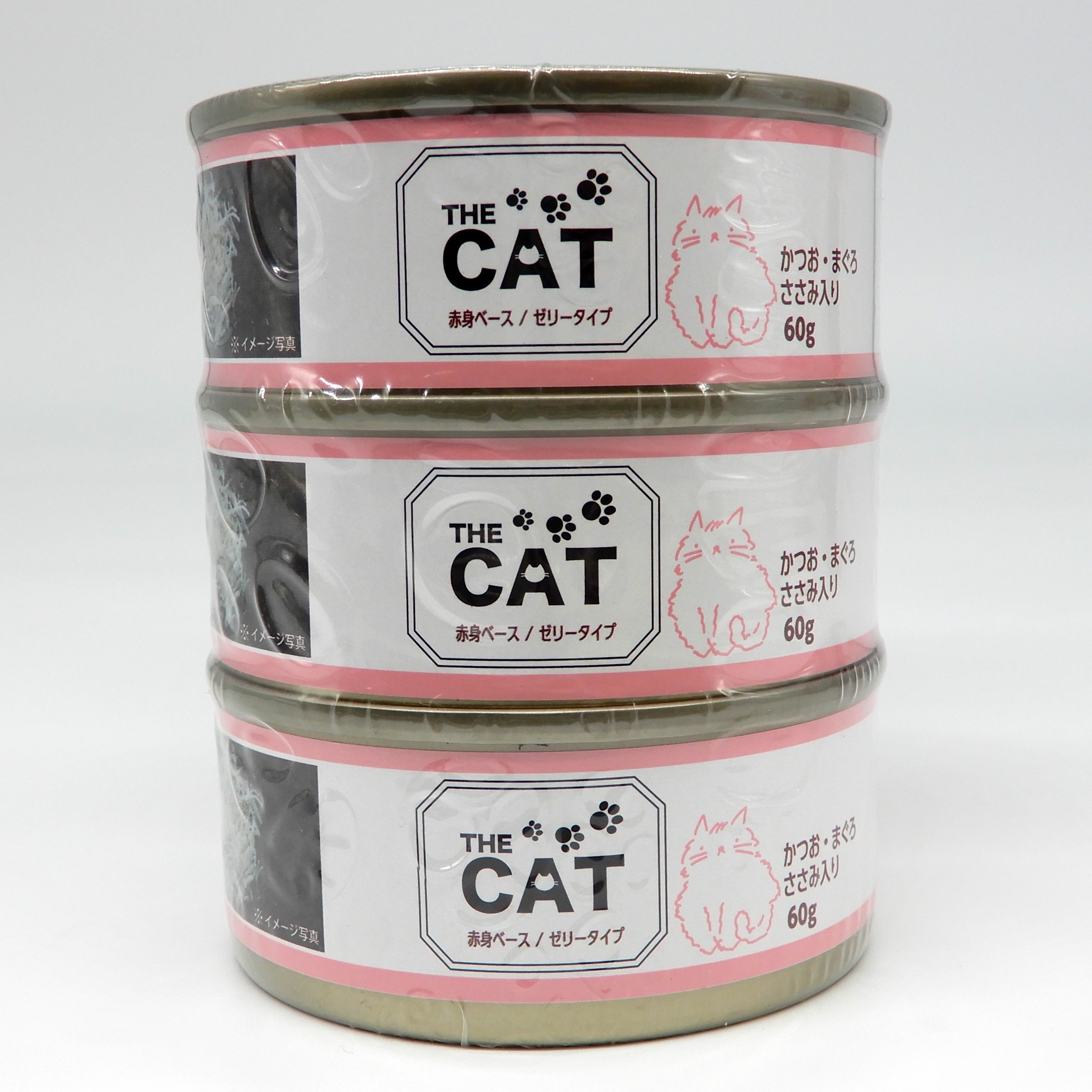 THECAT　ミニ缶　かつお・まく?ろ　ささみ入り　60g x 3缶