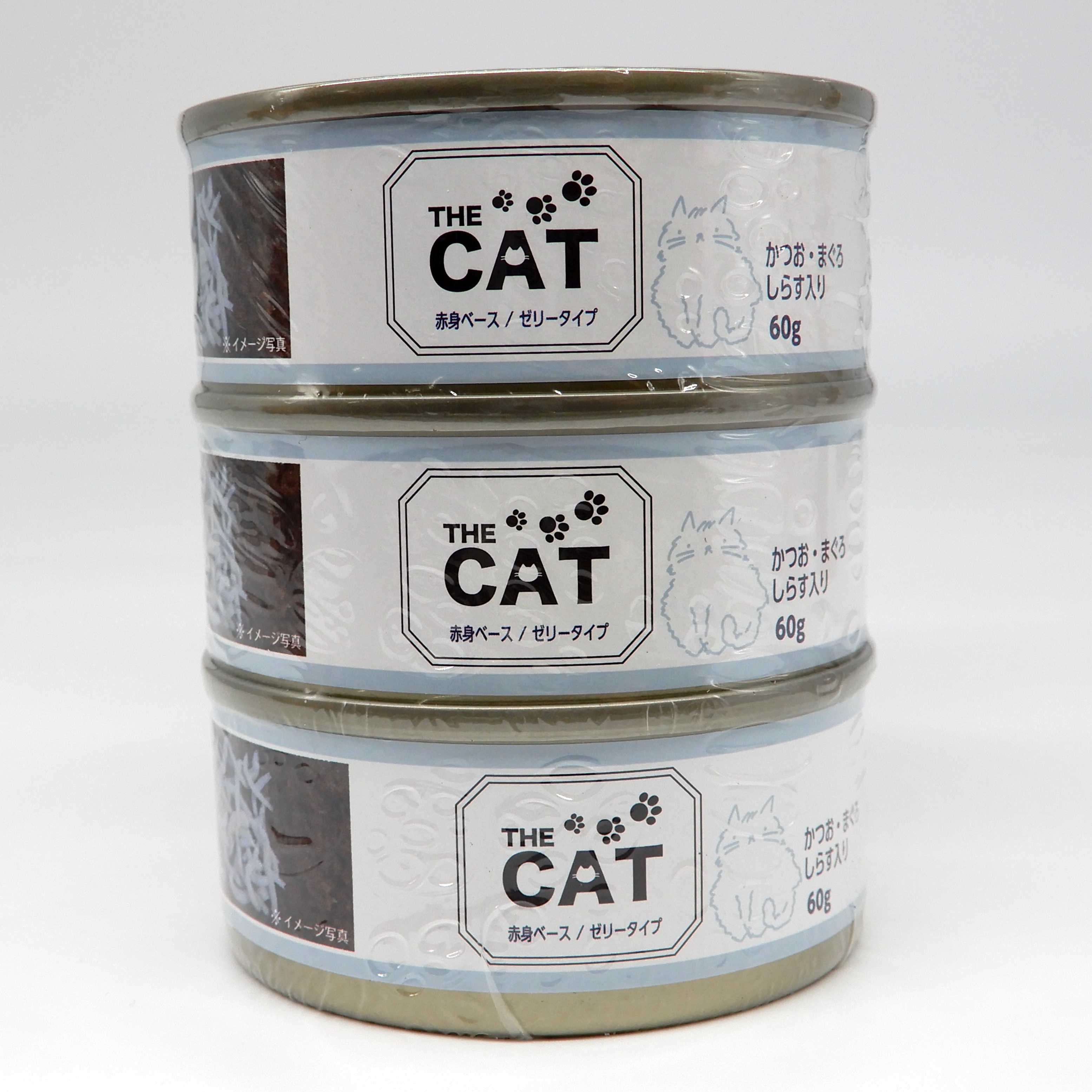 THECAT　ミニ缶　かつお・まく?ろ　しらす入り　60g x 3缶