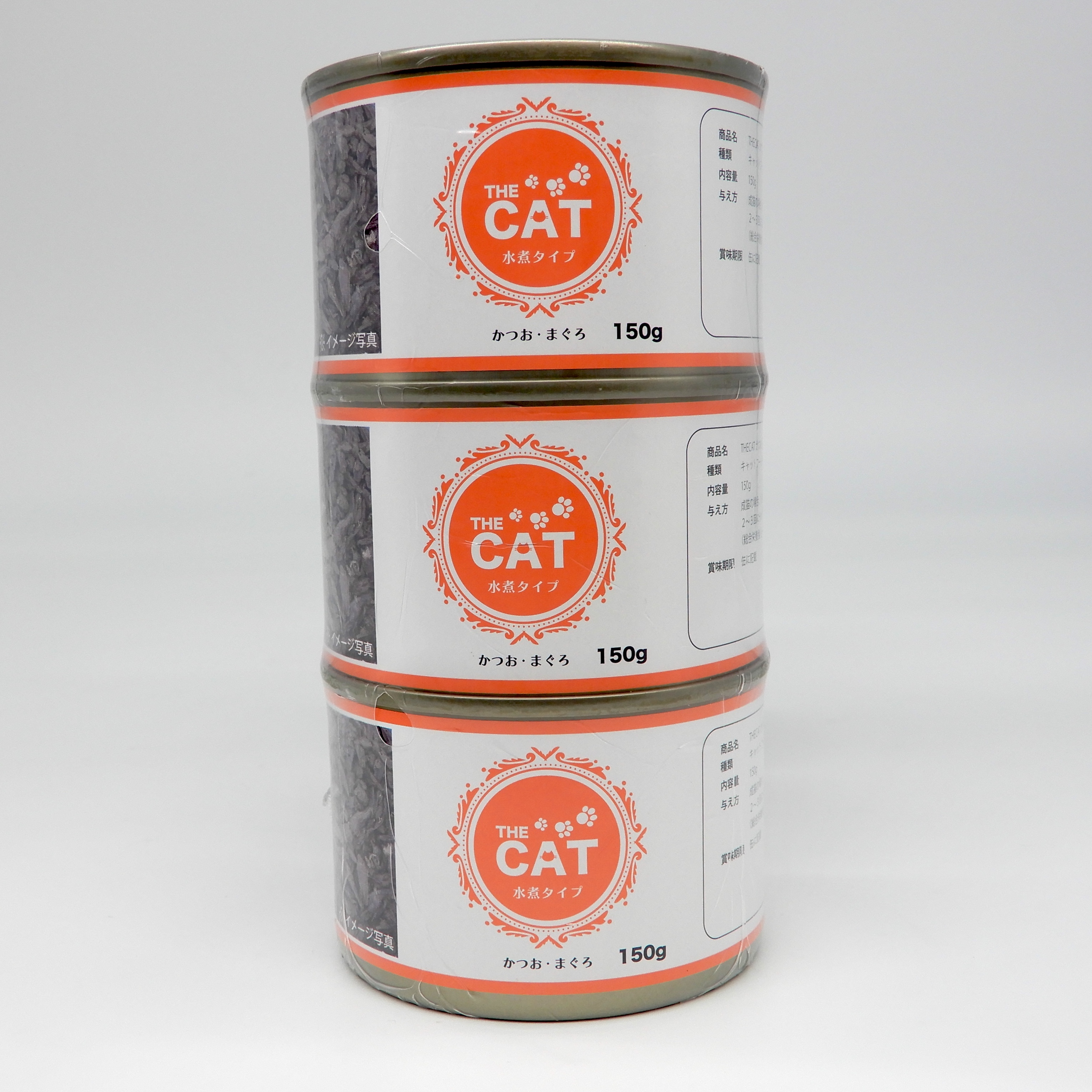 THECAT　水煮缶　かつお・まく?ろ　150g x 3缶