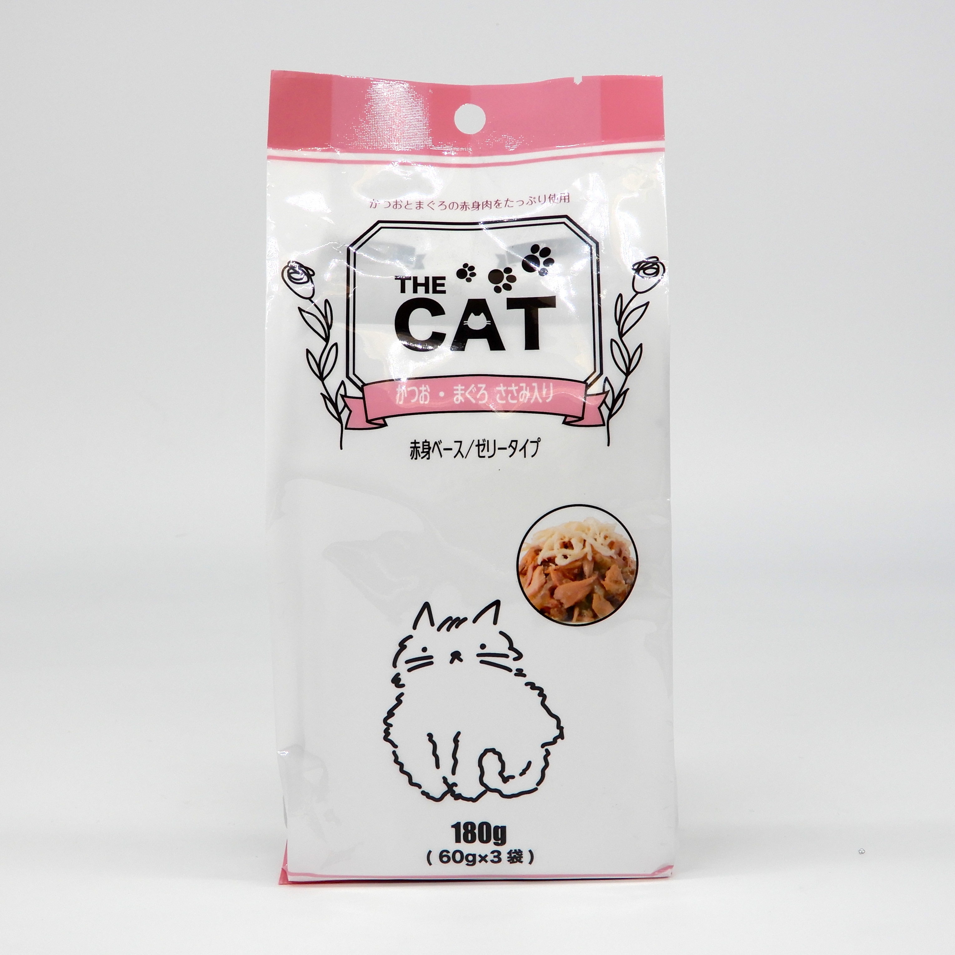 THECAT　ハ?ウチ　かつお・まぐろ　ささみ入り　60g x 3袋