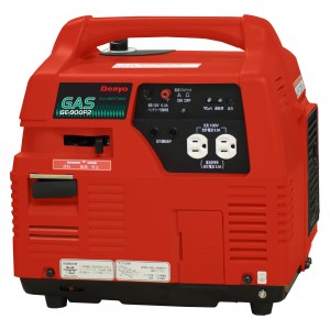 デンヨー GE-900P2 インバータ ガス発電機 0.9kVA｜LPガス 発電機 非常用 防災 キャンプ アウトドア｜直流12V バッテリー充電対応