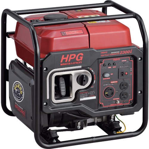 ワキタ HPG2300i インバーター発電機 2.3kVA 100V 23A 軽量 コンパクト 正弦波 直流出力 防災 停電対策 現場用