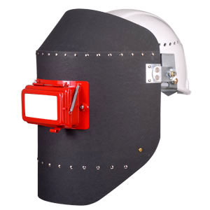 星光 金具付溶接面 かぶり面 ヘルメット用 K005 リベッティング遮光面 ファイバー製 金具付ヘルメットA型 KuRo 当店は適格請求書発行事業者です