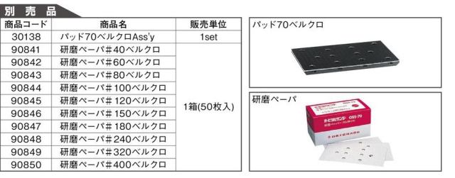 日東工器　オービタルサンダー用研磨ペーパー