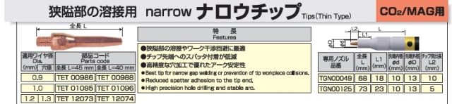 パナソニック　CO2溶接チップ