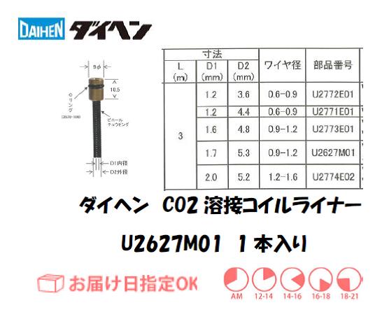 ダイヘン　CO2溶接用コイルライナ　U2627M01