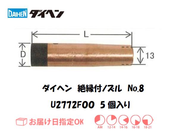 ダイヘン　CO2溶接用絶縁付ノズル　U2772F00