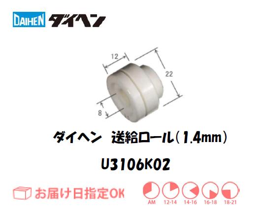 ダイヘン　送給ロール（1.4mm）　U3106K02