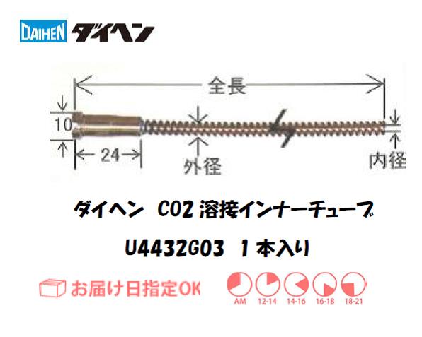 ダイヘン　CO2溶接用インナーライナ（ガイドチューブ）　U4432G03