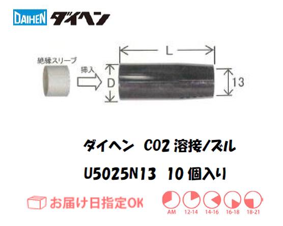 ダイヘン　CO2溶接用ノズル　U5025N13