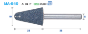 【当日出荷】FSK 軸付砥石（A）　MA-540　１９＊２８＊６　10本入り