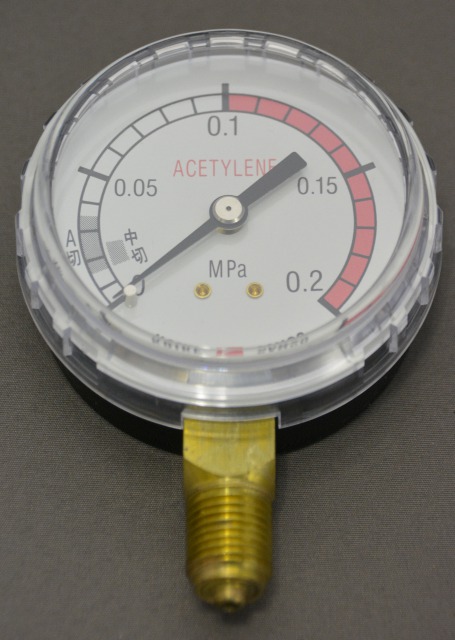 小池酸素　アセチレン調整器用圧力計（低圧側）