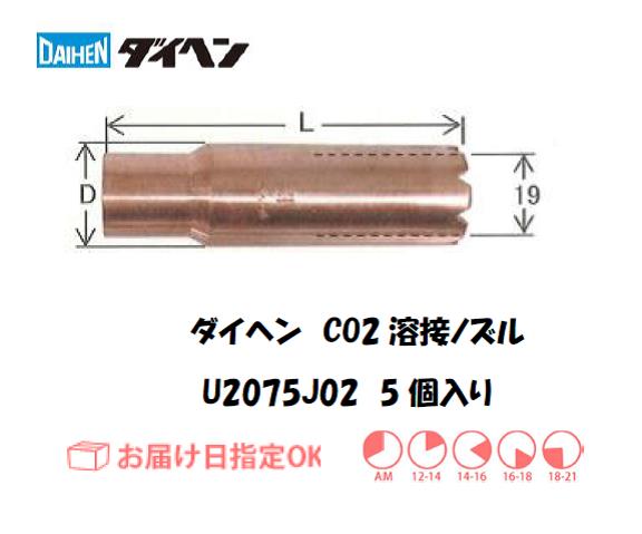 ダイヘン　CO2溶接用ノズル　U2075J02