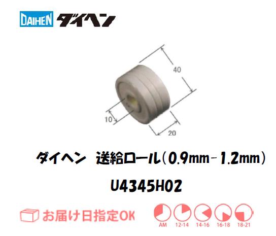 ダイヘン　送給ロール（0.9mm-1.2mm）　U4345H02