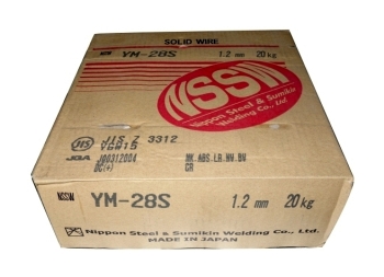 【3営業日以内に出荷】日鉄住金 ソリッド溶接ワイヤ YM-28S YGW-15 1.2mm 20kg 当店は適格請求書発行事業者です