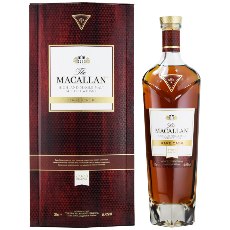 【バニラの柔らかな香りと濃厚なレーズン、複雑な味わい、希少で特別な逸品】マッカラン　レアカスク　2023リリース　43％　700ml